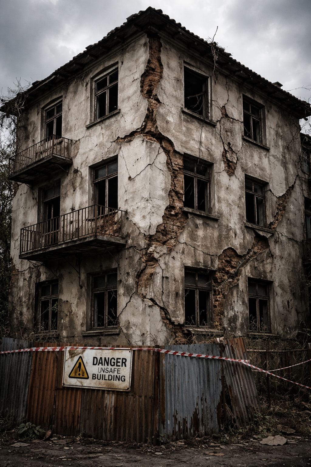 צו בית מסוכן – מבנה ישן עם סדקים בקירות
