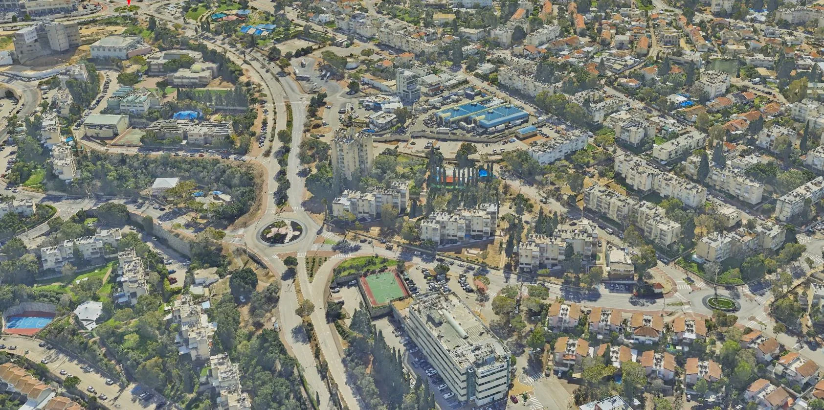 מתחם העצמאות – תצלום אוויר של המצב הקיים